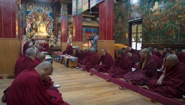 Prayers at the Mahabodhi Stupa and Meeting with Gelukpa Abbots and Teachers