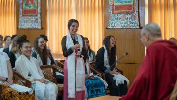 American, Indian and Tibetan Students and Teachers Meet His Holiness the Dalai Lama