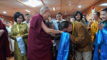Meeting a Group of Mongolians