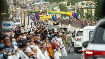His Holiness the Dalai Lama Arrives in Ladakh