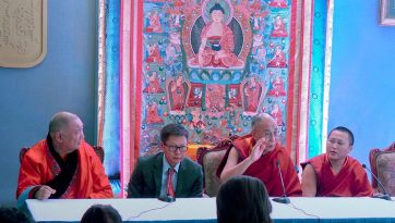 Congratulating the New Khamba Lama of Mongolia