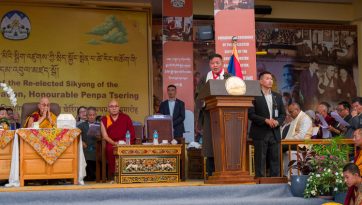 His Holiness the Dalai Lama Presides Over Swearing-in of Sikyong Penpa Tsering