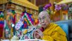 His Holiness Attends the Opening Session of Mani Dhungdrub